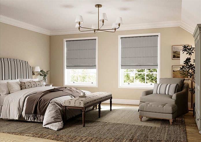 Portofino Stripe, Calm Grey - Twist&Fit Roman Blind - Image 7